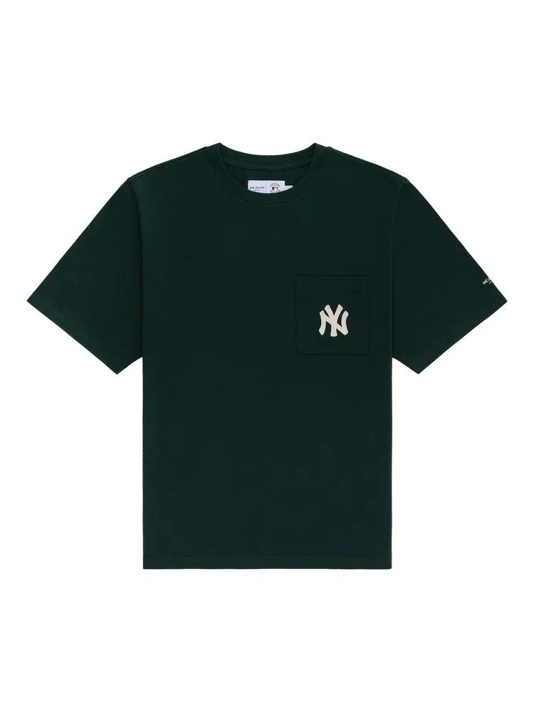 Футболка Aimé Leon Dore Yankees Chainstitch Pocket Tee, Pine Grove — изображение 1 из 2, зеленый
