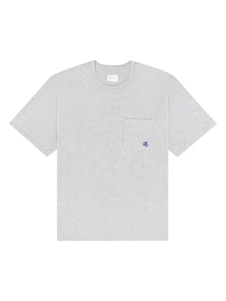Футболка Aimé Leon Dore Monogram Pocket Tee — изображение 1 из 2, серебристый