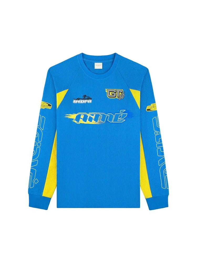 Футболка Aimé Leon Dore Long-Sleeve Mesh Waverunner Tee, Super Sonic — изображение 1 из 2, синий