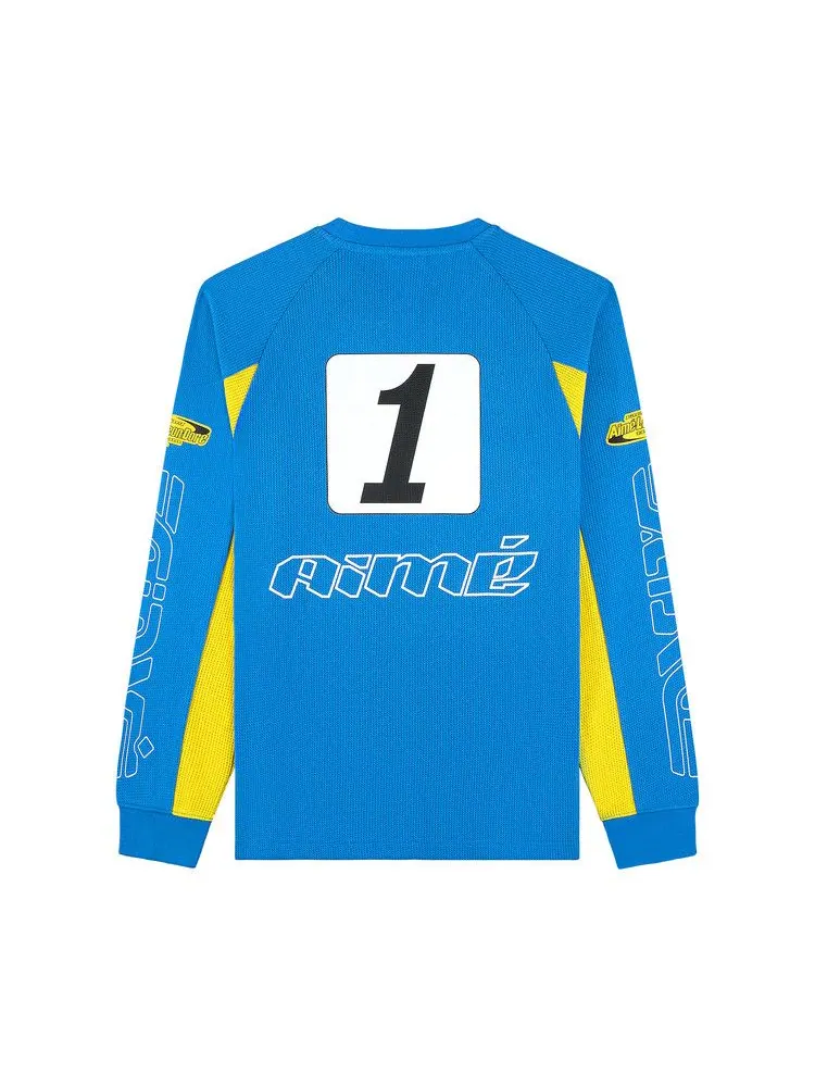 Футболка Aimé Leon Dore Long-Sleeve Mesh Waverunner Tee, Super Sonic — изображение 2 из 2, синий