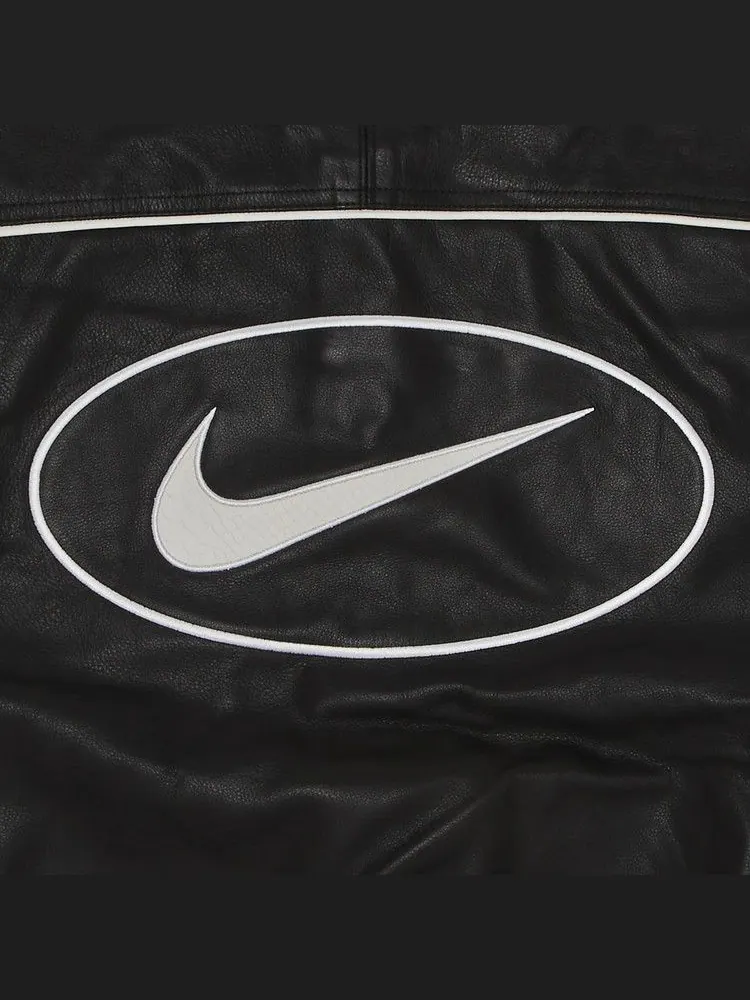 Куртка Supreme x Nike Leather Varsity Jacket — изображение 3 из 3, черный