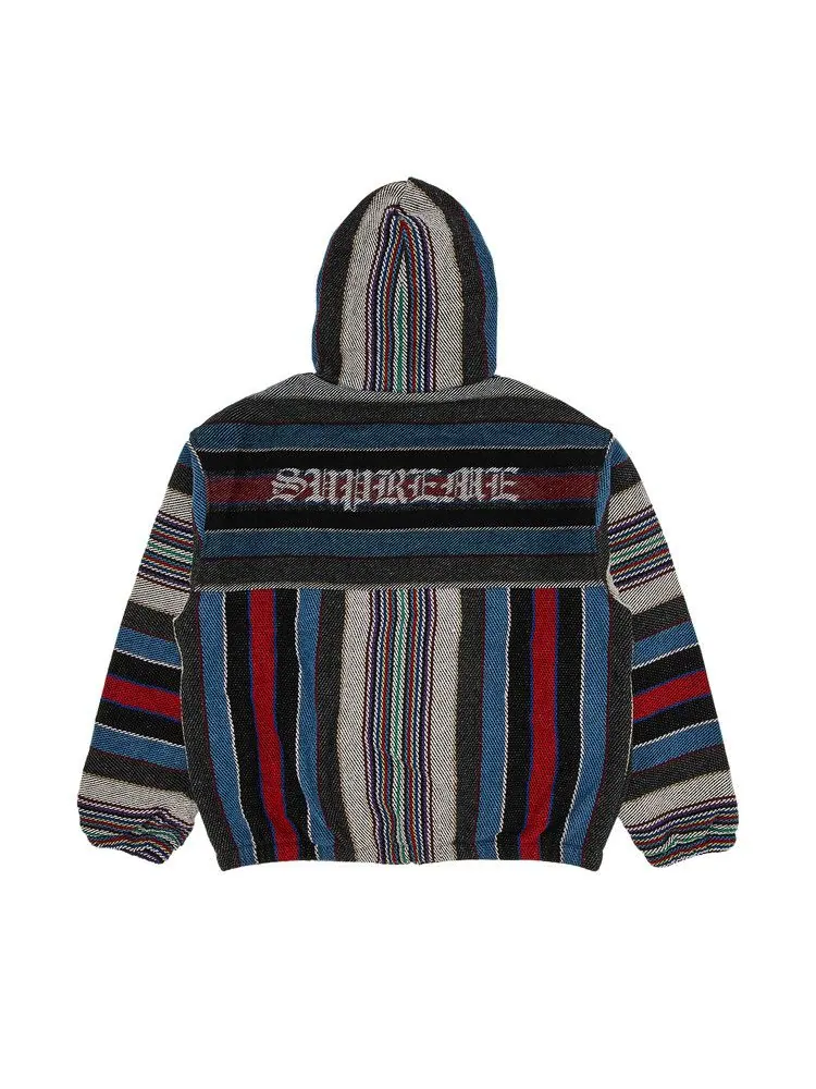 Куртка Supreme Woven Stripe Hooded Jacket — изображение 2 из 3, черный