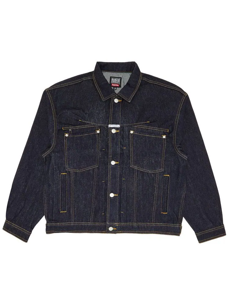 Джинсовая куртка Supreme x Martithé + François Girbaud X-Seam Denim Trucker Jacket 'Rigid Indigo' — изображение 1 из 3, синий