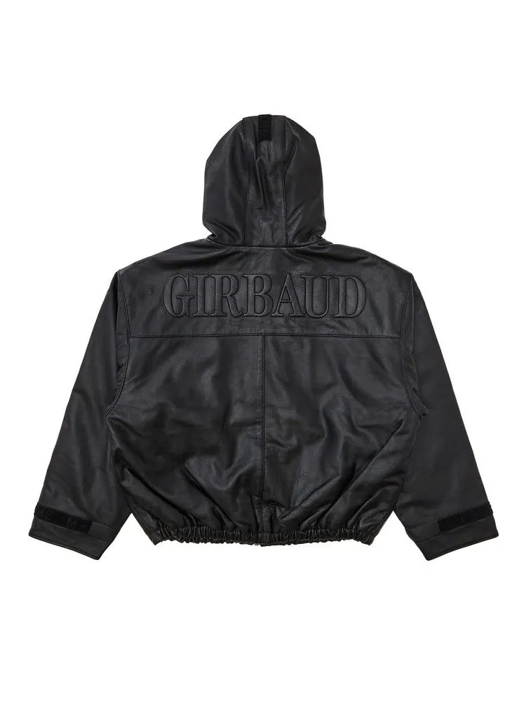 Куртка Supreme x Martithé + François Girbaud Hooded Leather Flight Bomber Jacket — изображение 2 из 3, черный