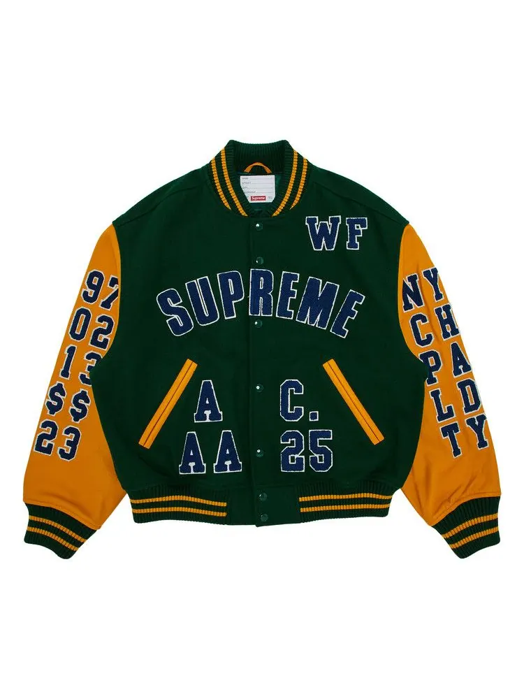 Куртка Supreme Praises Varsity Jacket — изображение 1 из 3, зеленый