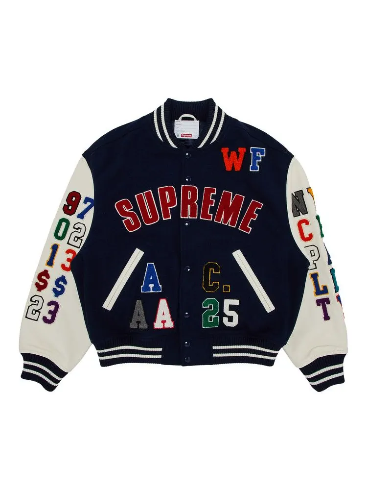 Куртка Supreme Praises Varsity Jacket — изображение 1 из 3, темно-синий