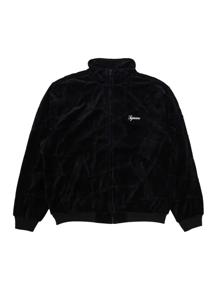 Спортивная куртка Supreme Patchwork Velour Track Jacket — изображение 1 из 3, черный
