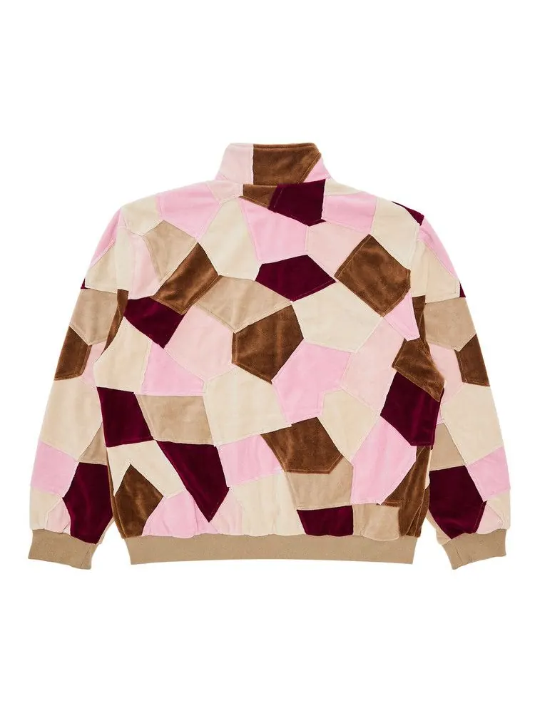 Спортивная куртка Supreme Patchwork Velour Track Jacket — изображение 2 из 3, бежевый