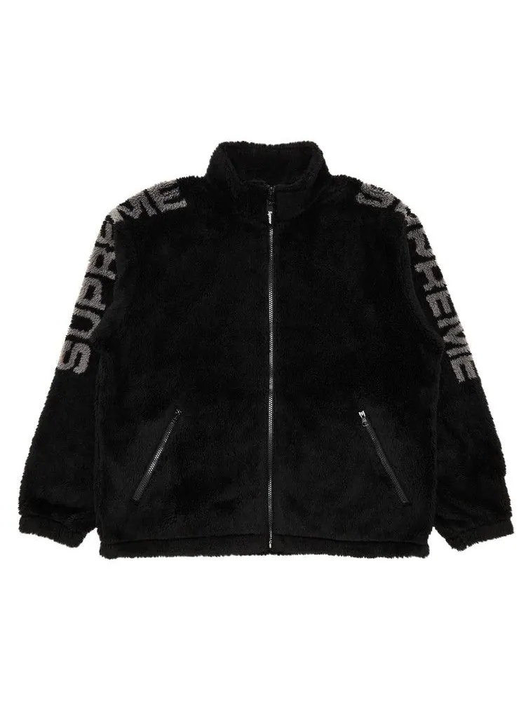 Куртка Supreme Shoulder Logo Fleece Jacket — изображение 1 из 3, черный