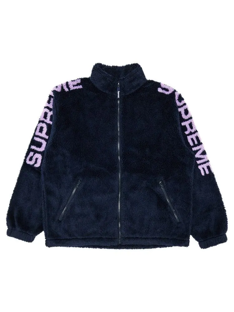 Куртка Supreme Shoulder Logo Fleece Jacket — изображение 1 из 3, темно-синий