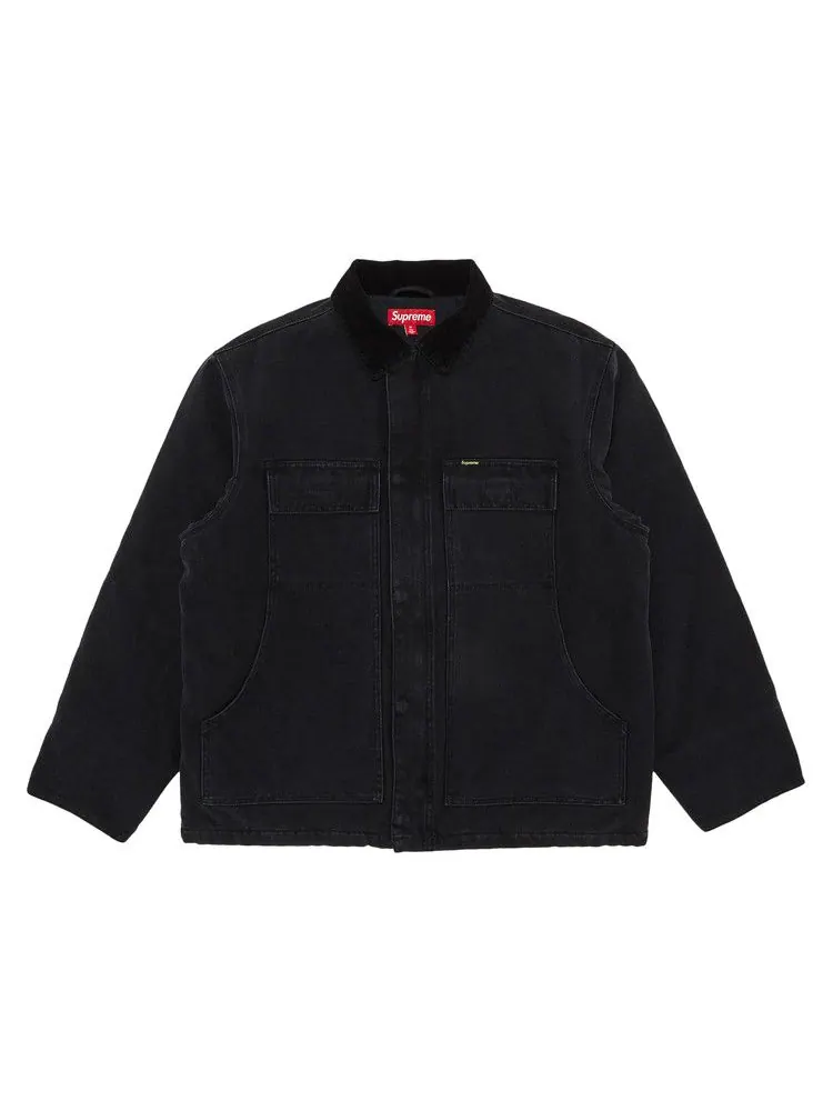 Куртка Supreme Old English Canvas Work Jacket — изображение 1 из 3, черный