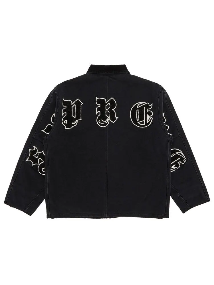 Куртка Supreme Old English Canvas Work Jacket — изображение 2 из 3, черный