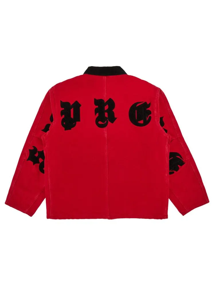 Куртка Supreme Old English Canvas Work Jacket — изображение 2 из 3, красный