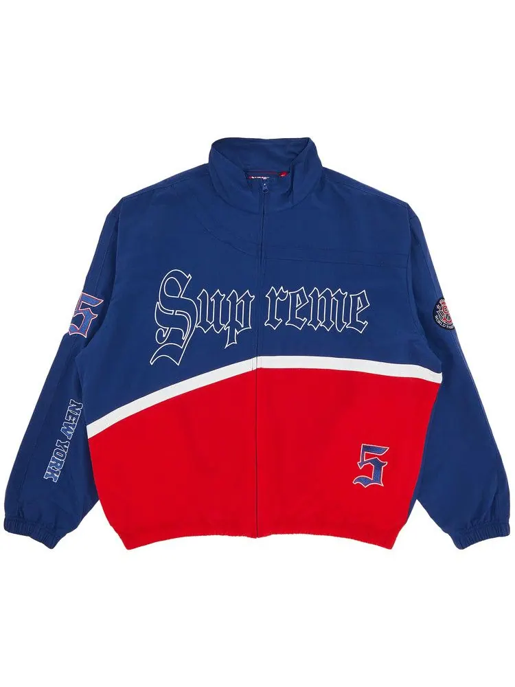 Спортивная куртка Supreme Old English Track Jacket — изображение 1 из 3, светлый темно-синий