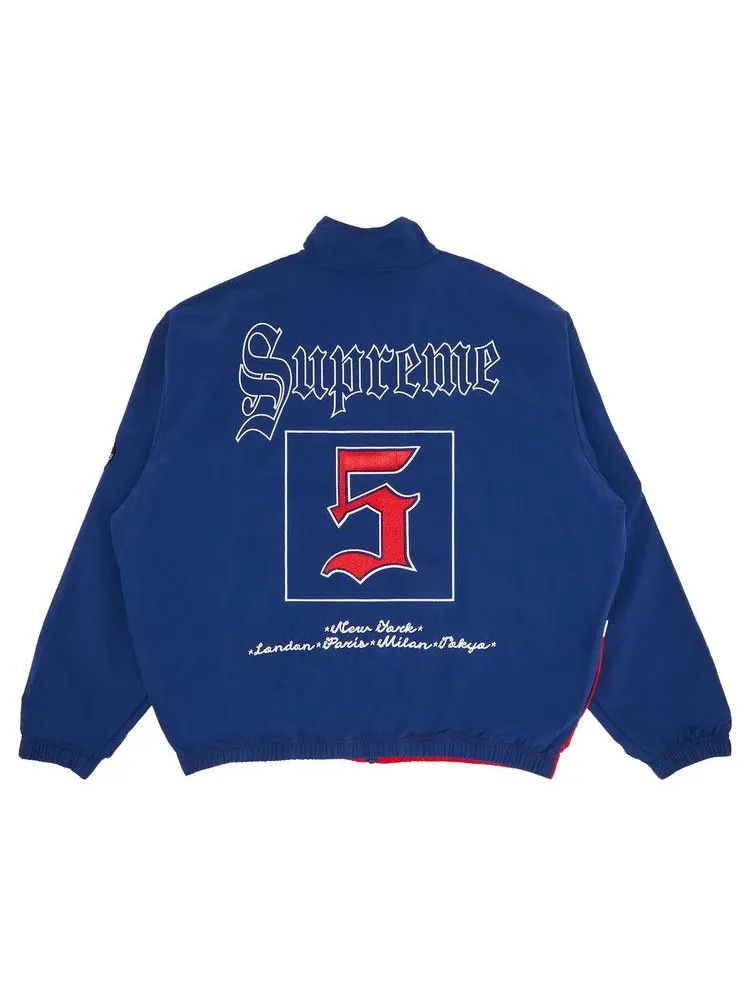 Спортивная куртка Supreme Old English Track Jacket — изображение 2 из 3, светлый темно-синий