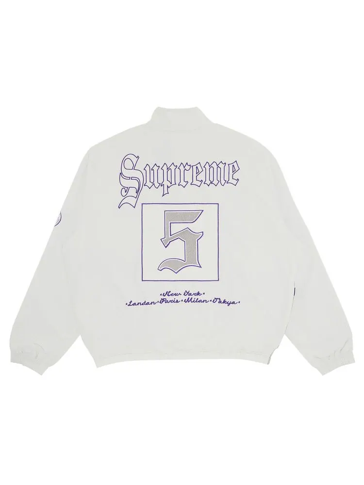 Спортивная куртка Supreme Old English Track Jacket — изображение 2 из 3, белый