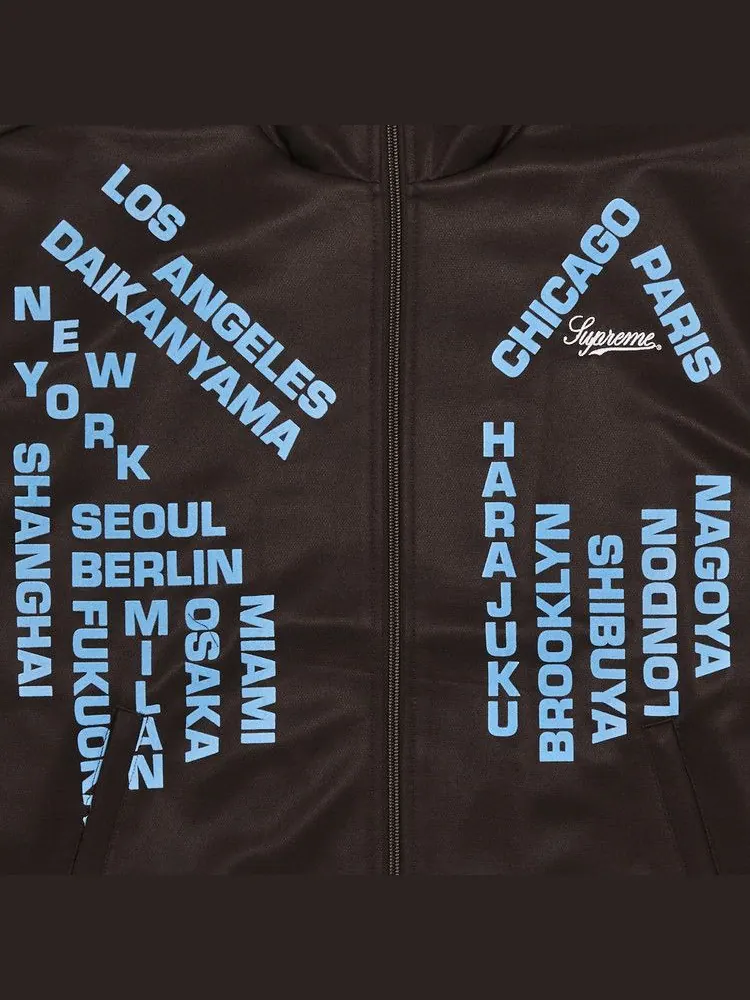 Спортивная куртка Supreme Worldwide Tricot Track Jacket — изображение 3 из 3, коричневый