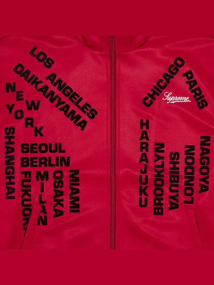 Спортивная куртка Supreme Worldwide Tricot Track Jacket — изображение 3 из 3, красный