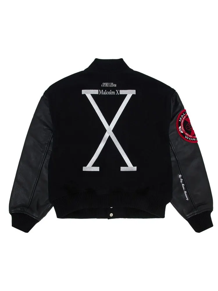 Куртка Supreme x 40 Acres Malcolm X Varsity Jacket — изображение 2 из 3, черный