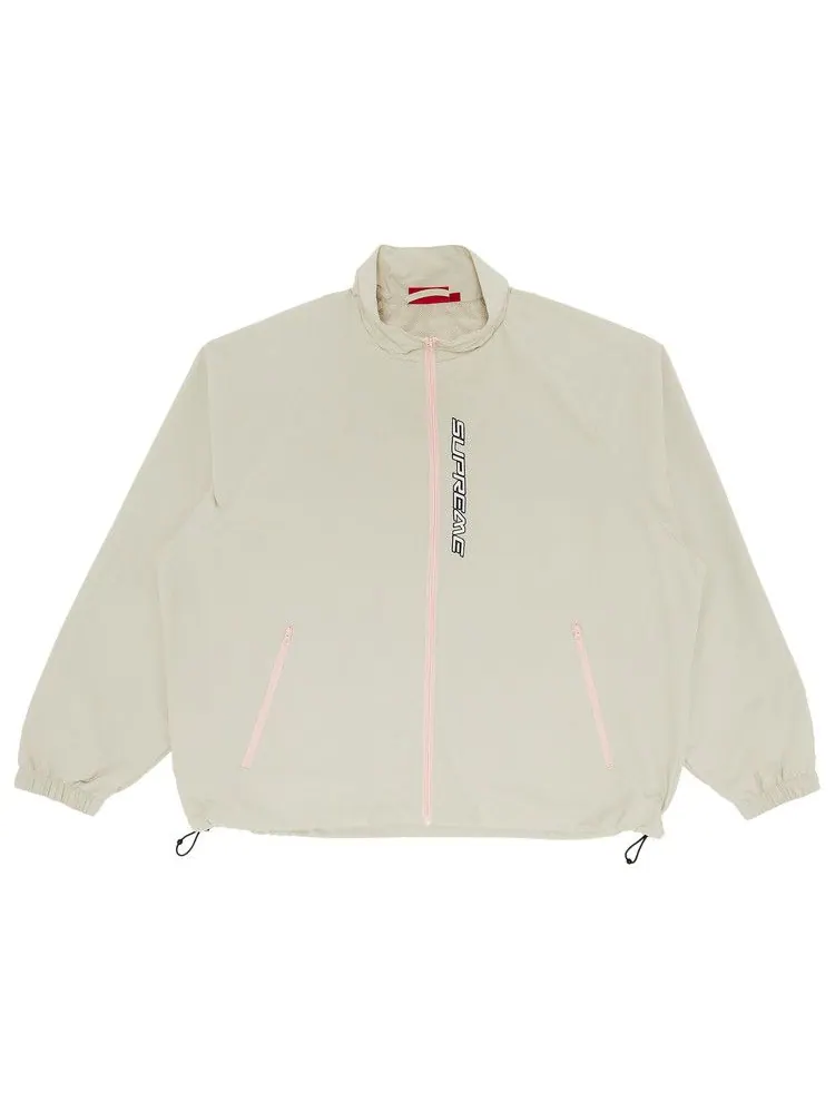 Спортивная куртка Supreme Contrast Zip Track Jacket — изображение 1 из 3, бежевый