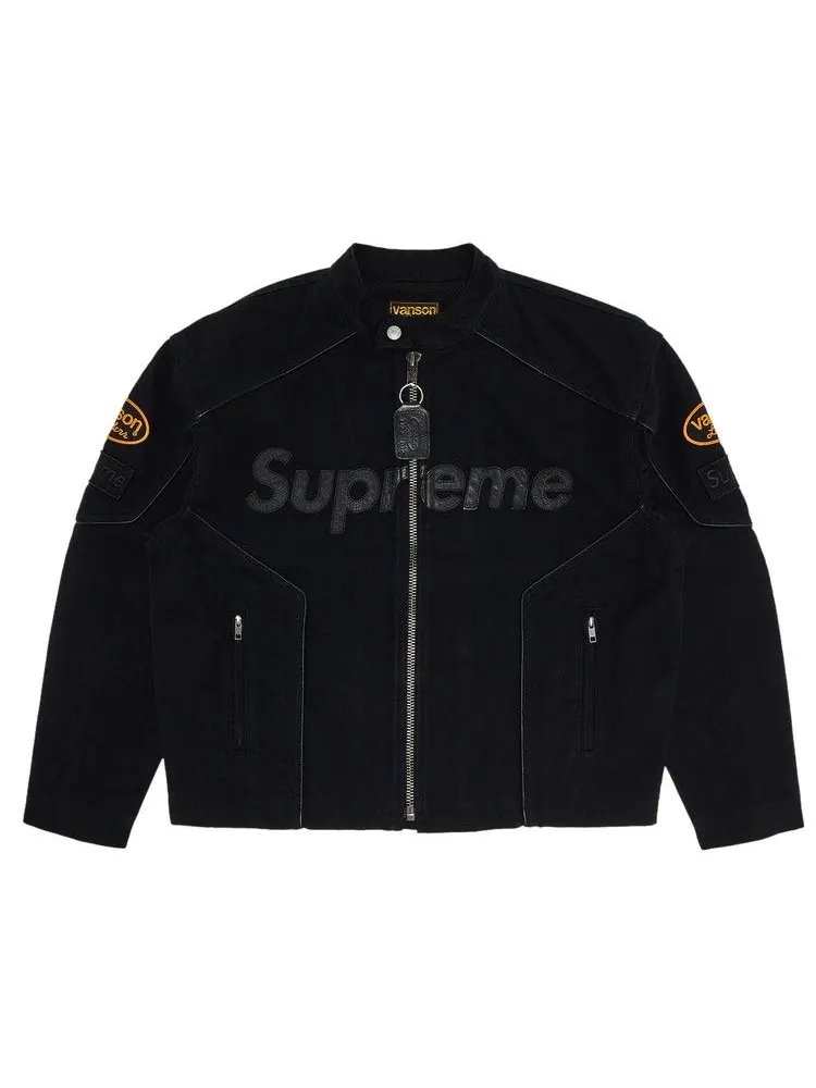 Куртка Supreme x Vanson Leathers x Cordura Cotton Jacket — изображение 1 из 3, черный