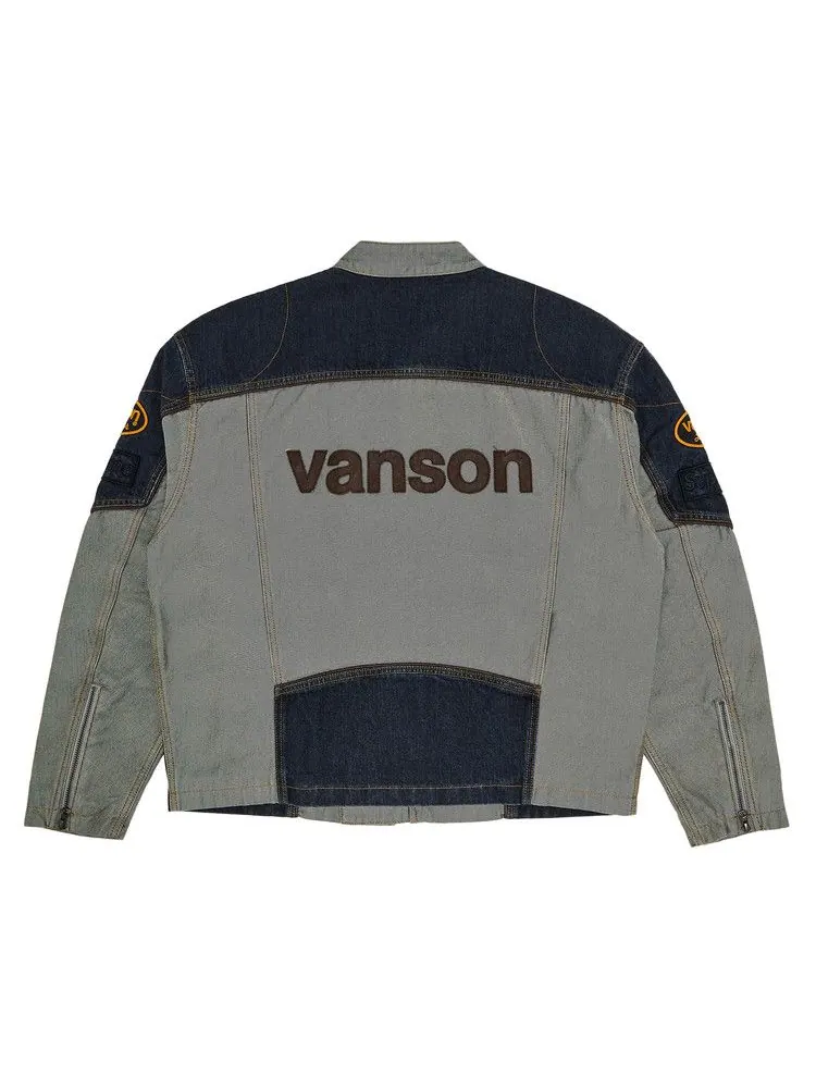 Куртка Supreme x Vanson Leathers x Cordura Cotton Jacket — изображение 2 из 3, джинсовый синий