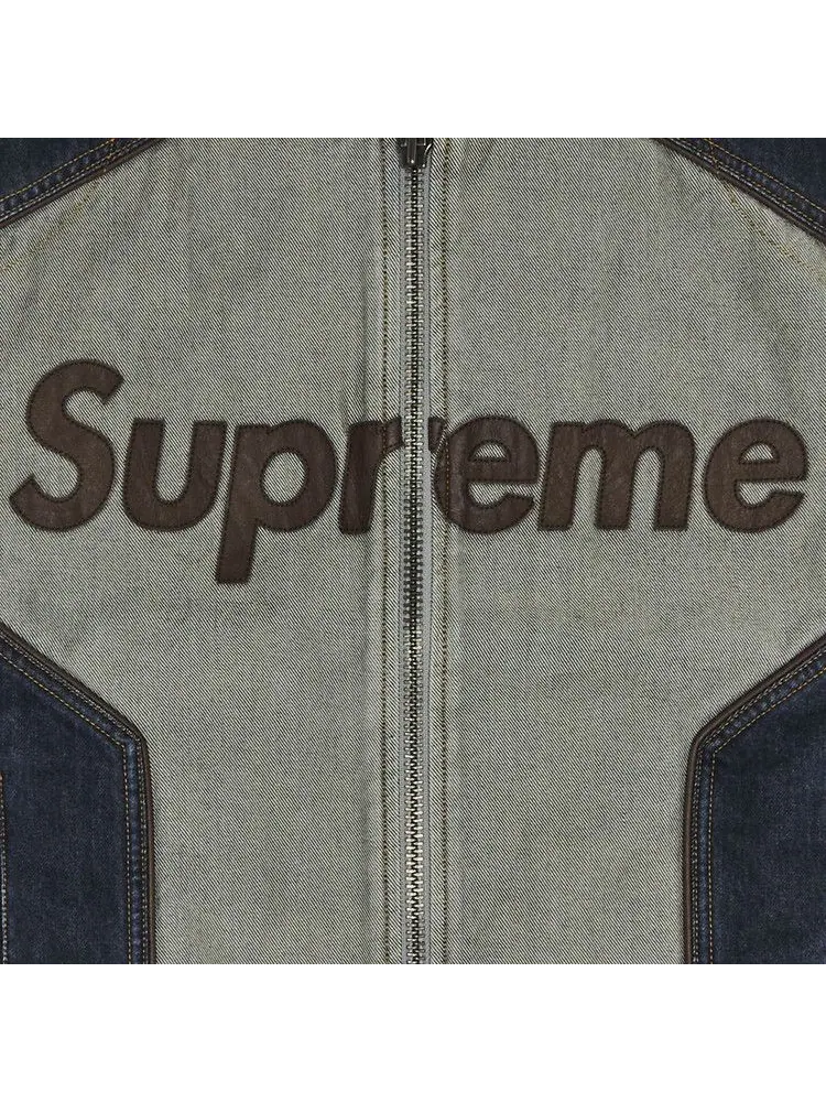 Куртка Supreme x Vanson Leathers x Cordura Cotton Jacket — изображение 3 из 3, джинсовый синий