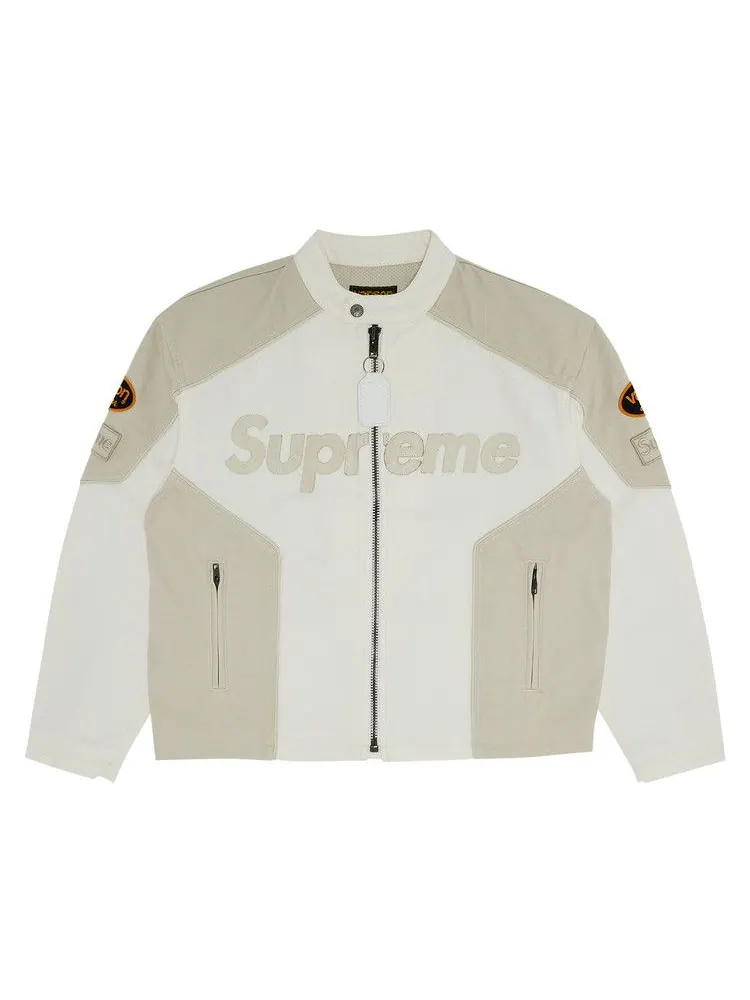 Куртка Supreme x Vanson Leathers x Cordura Cotton Jacket — изображение 1 из 3, белый