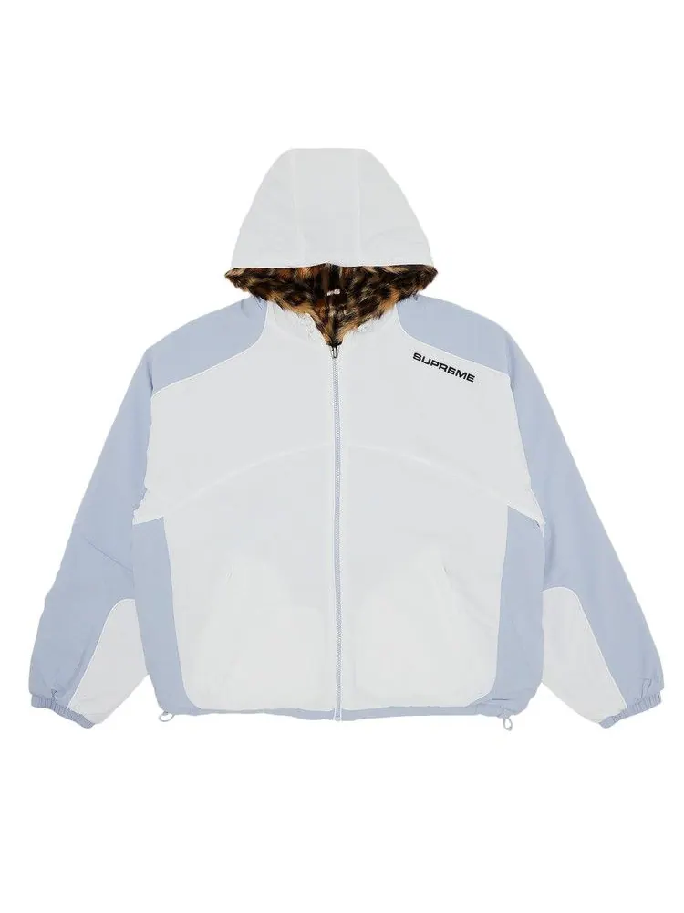 Спортивная куртка Supreme Faux Fur Reversible Hooded Track Jacket — изображение 1 из 4, белый