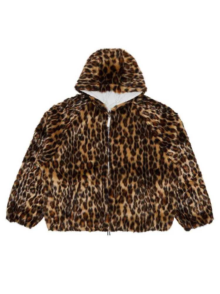 Спортивная куртка Supreme Faux Fur Reversible Hooded Track Jacket — изображение 4 из 4, белый