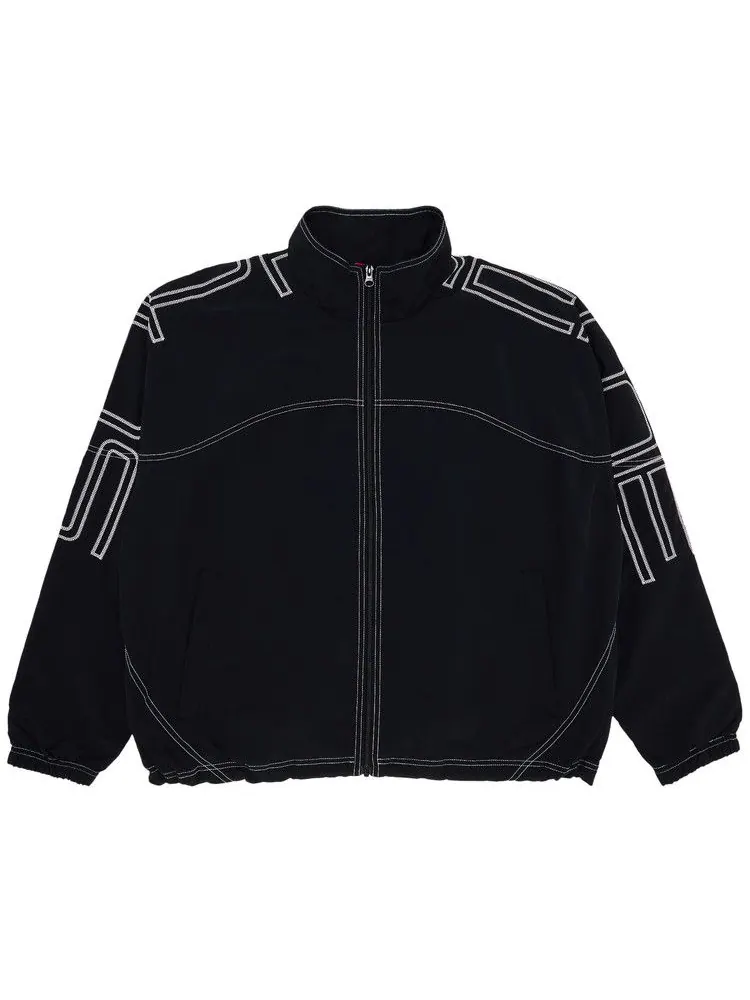 Спортивная куртка Supreme Spellout Embroidered Track Jacket — изображение 1 из 3, черный