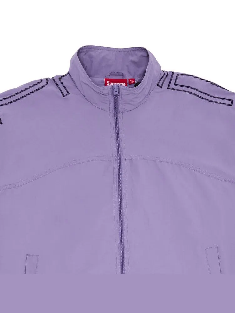 Спортивная куртка Supreme Spellout Embroidered Track Jacket — изображение 3 из 3, фиолетовый