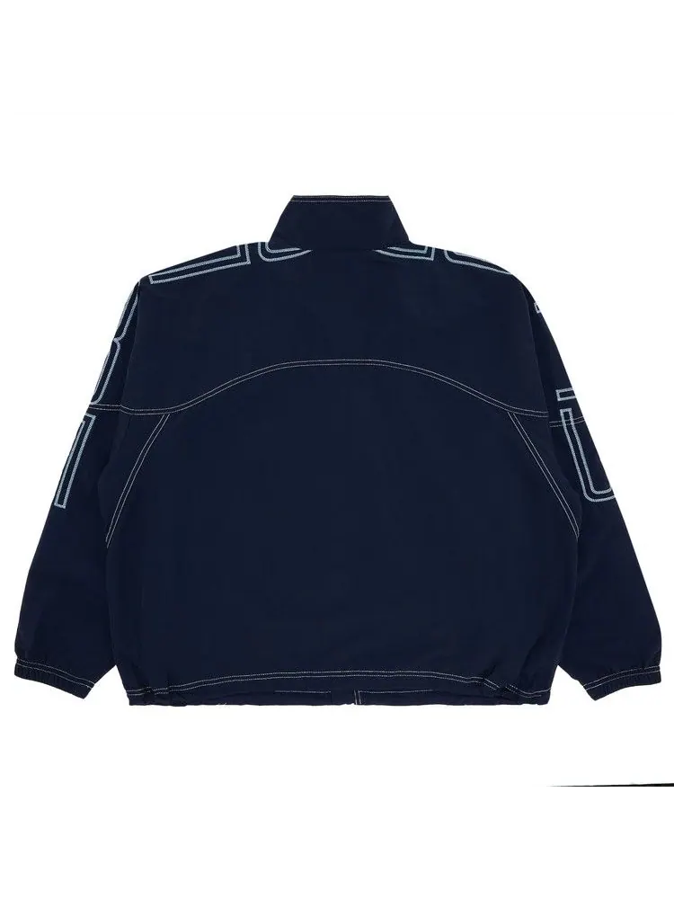 Спортивная куртка Supreme Spellout Embroidered Track Jacket — изображение 2 из 3, темно-синий
