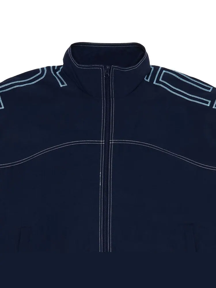 Спортивная куртка Supreme Spellout Embroidered Track Jacket — изображение 3 из 3, темно-синий