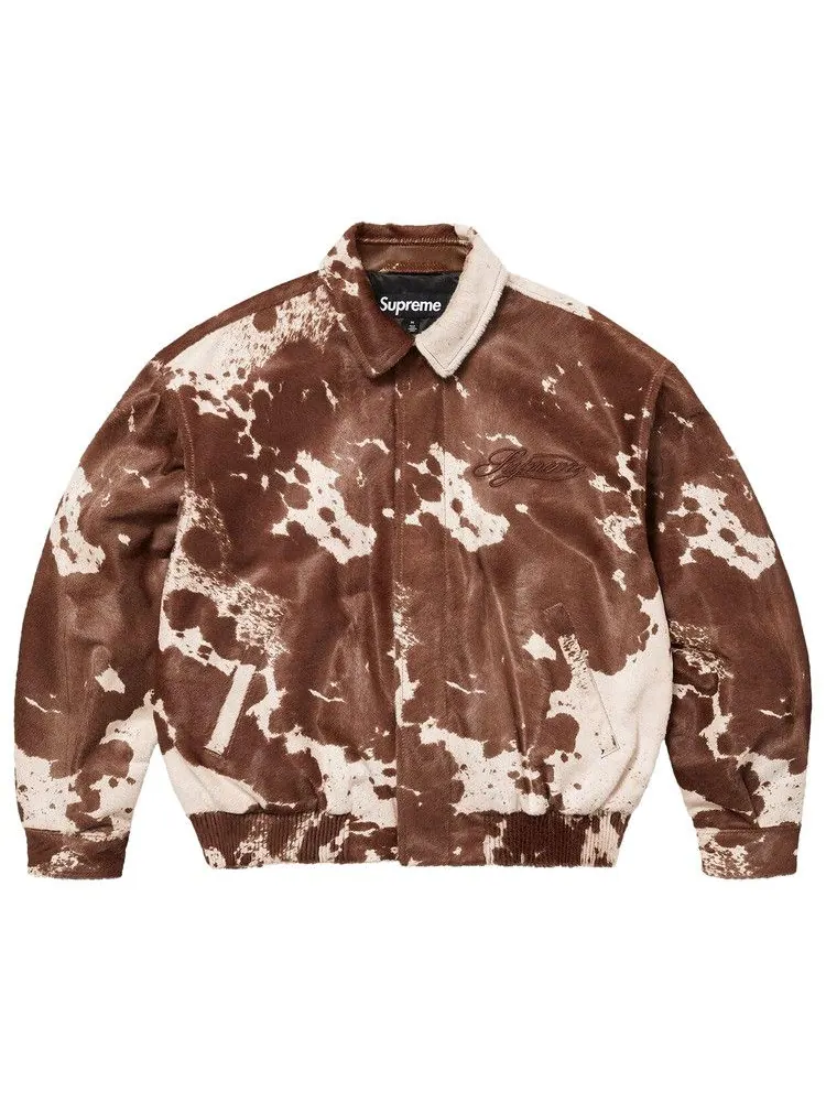 Куртка Supreme Ponyhair Varsity Jacket, Cow — изображение 1 из 3, мульти