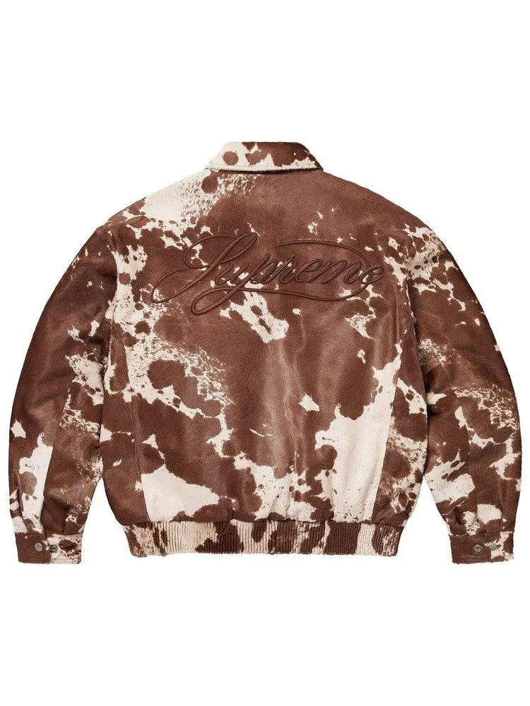 Куртка Supreme Ponyhair Varsity Jacket, Cow — изображение 2 из 3, мульти