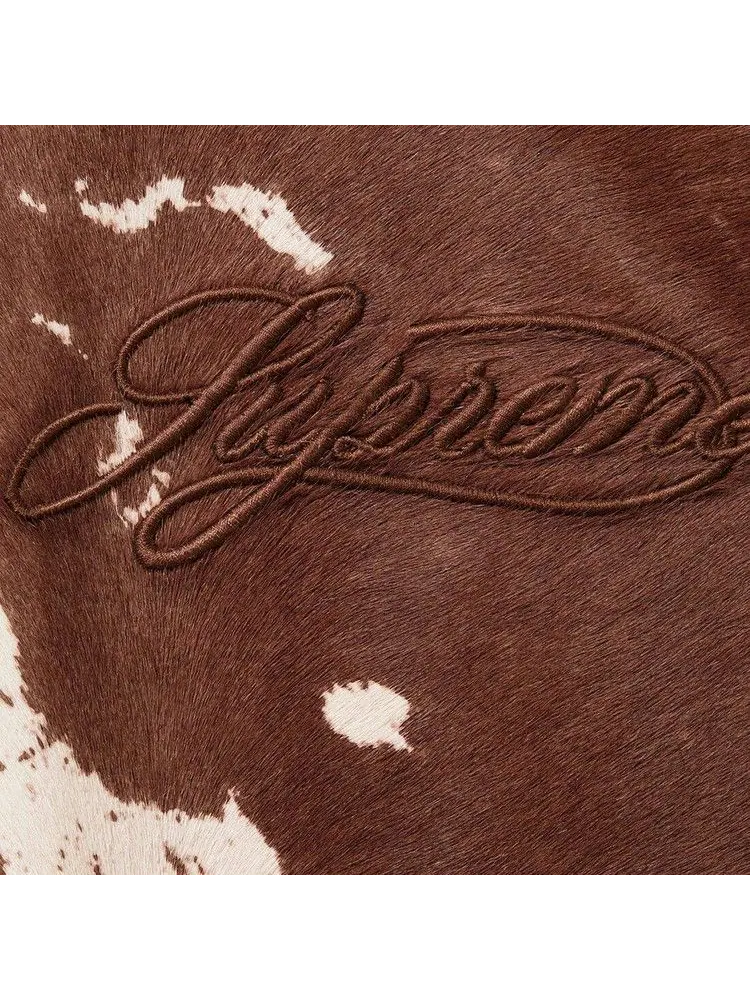 Куртка Supreme Ponyhair Varsity Jacket, Cow — изображение 3 из 3, мульти