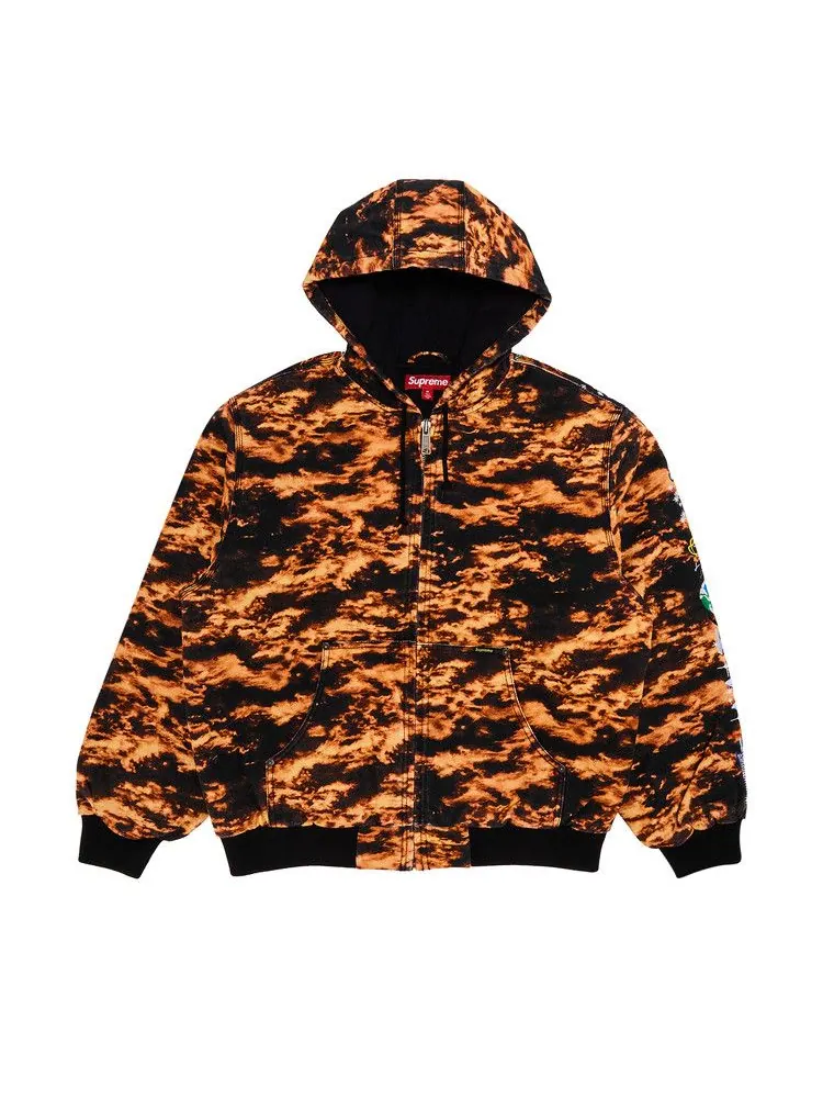Куртка Supreme Aoi Embroidered Hooded Work Jacket, Flames — изображение 1 из 3, мульти