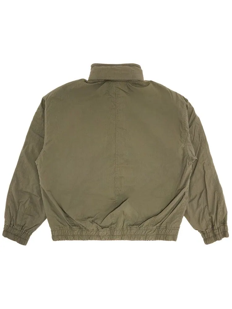 Куртка Supreme Leather Collar Utility Jacket — изображение 2 из 3, оливковый