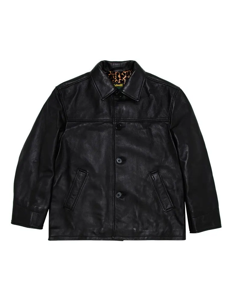 Пальто Supreme x Schott Leather Car Coat — изображение 1 из 3, черный