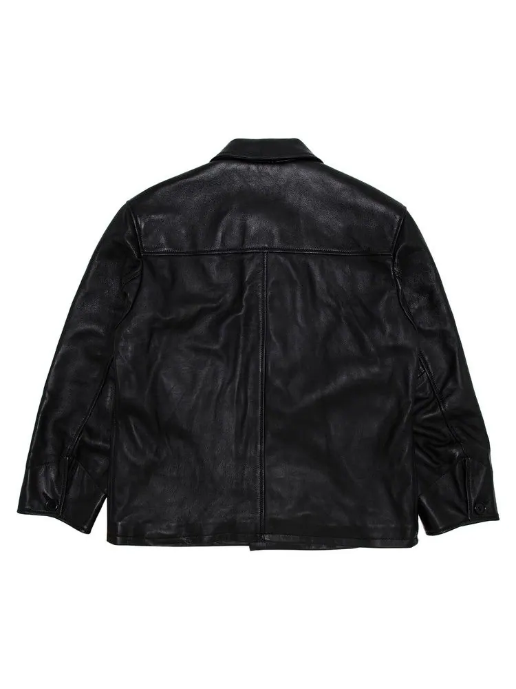 Пальто Supreme x Schott Leather Car Coat — изображение 2 из 3, черный