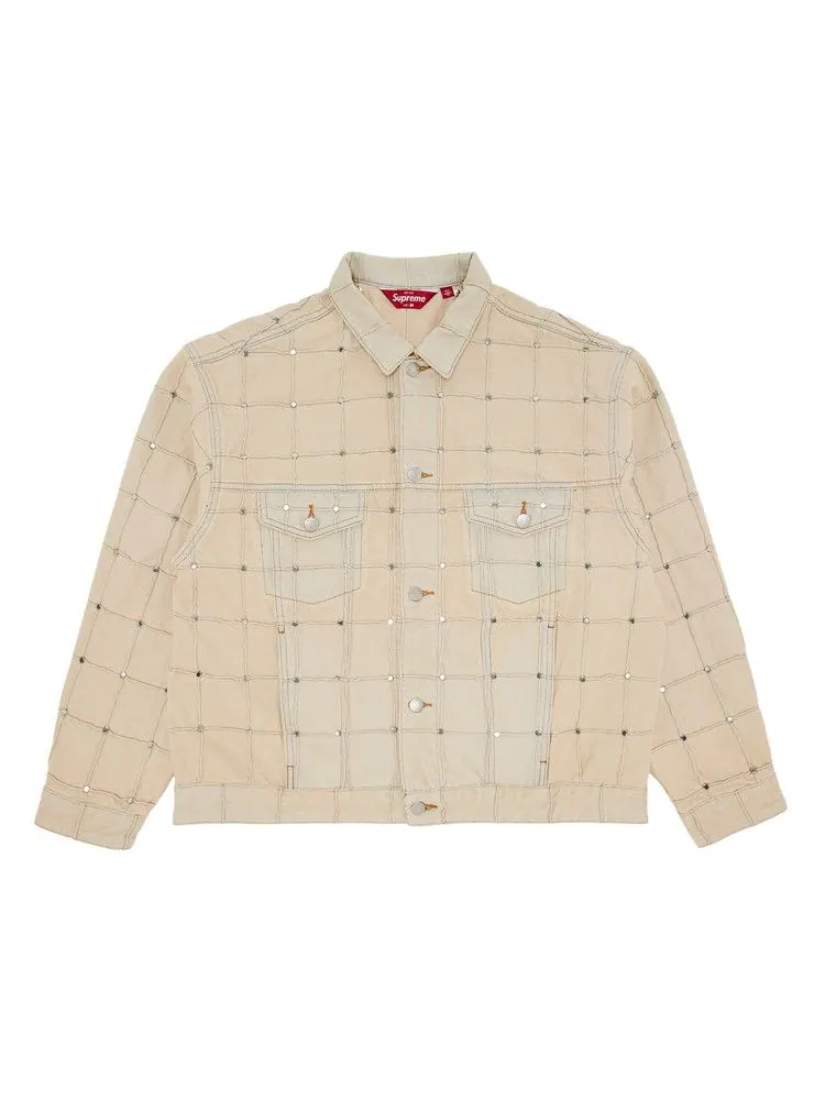 Куртка Supreme Studded Seam Denim Trucker Jacket — изображение 1 из 3, прозрачный