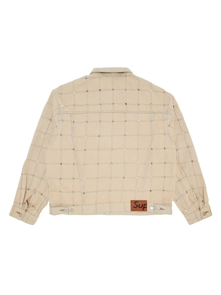Куртка Supreme Studded Seam Denim Trucker Jacket — изображение 2 из 3, прозрачный