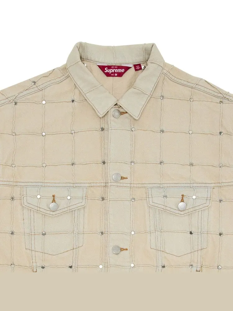 Куртка Supreme Studded Seam Denim Trucker Jacket — изображение 3 из 3, прозрачный
