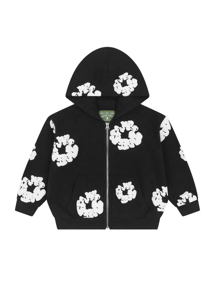 Худи Denim Tears Wreath Zip Hoodie — изображение 1 из 1, черный