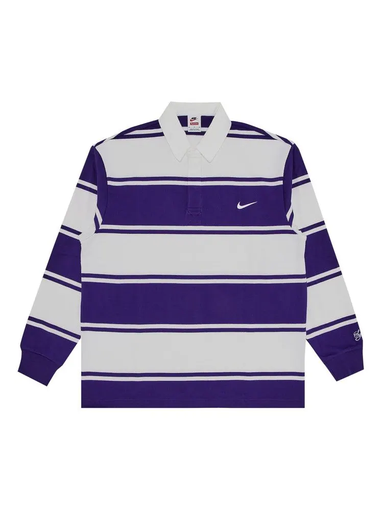 Топ Supreme x Nike Stripe Rugby — изображение 1 из 3, фиолетовый