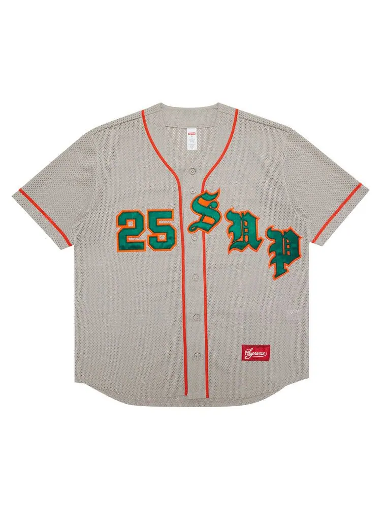Джерси Supreme Old English Baseball Jersey — изображение 1 из 3, серый