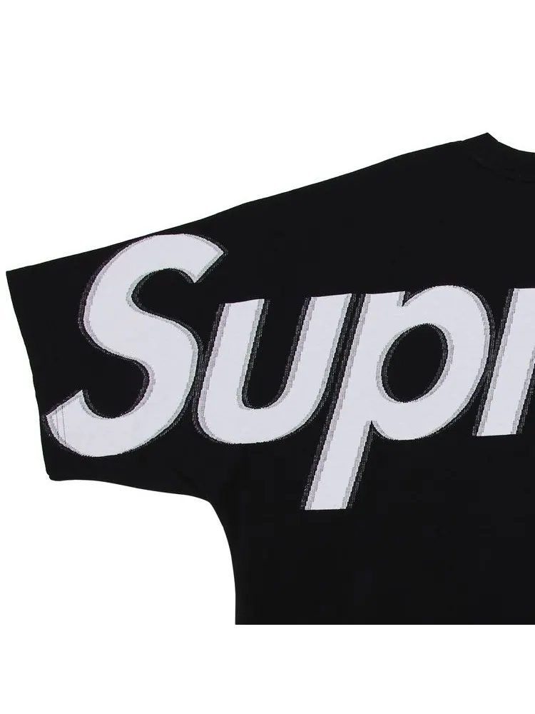 Топ Supreme Intarsia Short-Sleeve Top 'Black' — изображение 3 из 3, черный