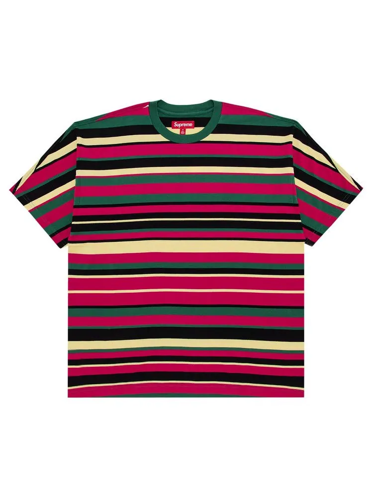 Топ Supreme Intarsia Short-Sleeve Top — изображение 1 из 3, полоса