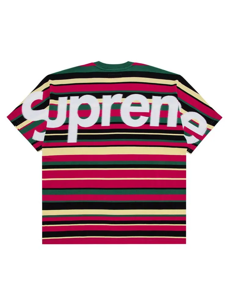 Топ Supreme Intarsia Short-Sleeve Top — изображение 2 из 3, полоса